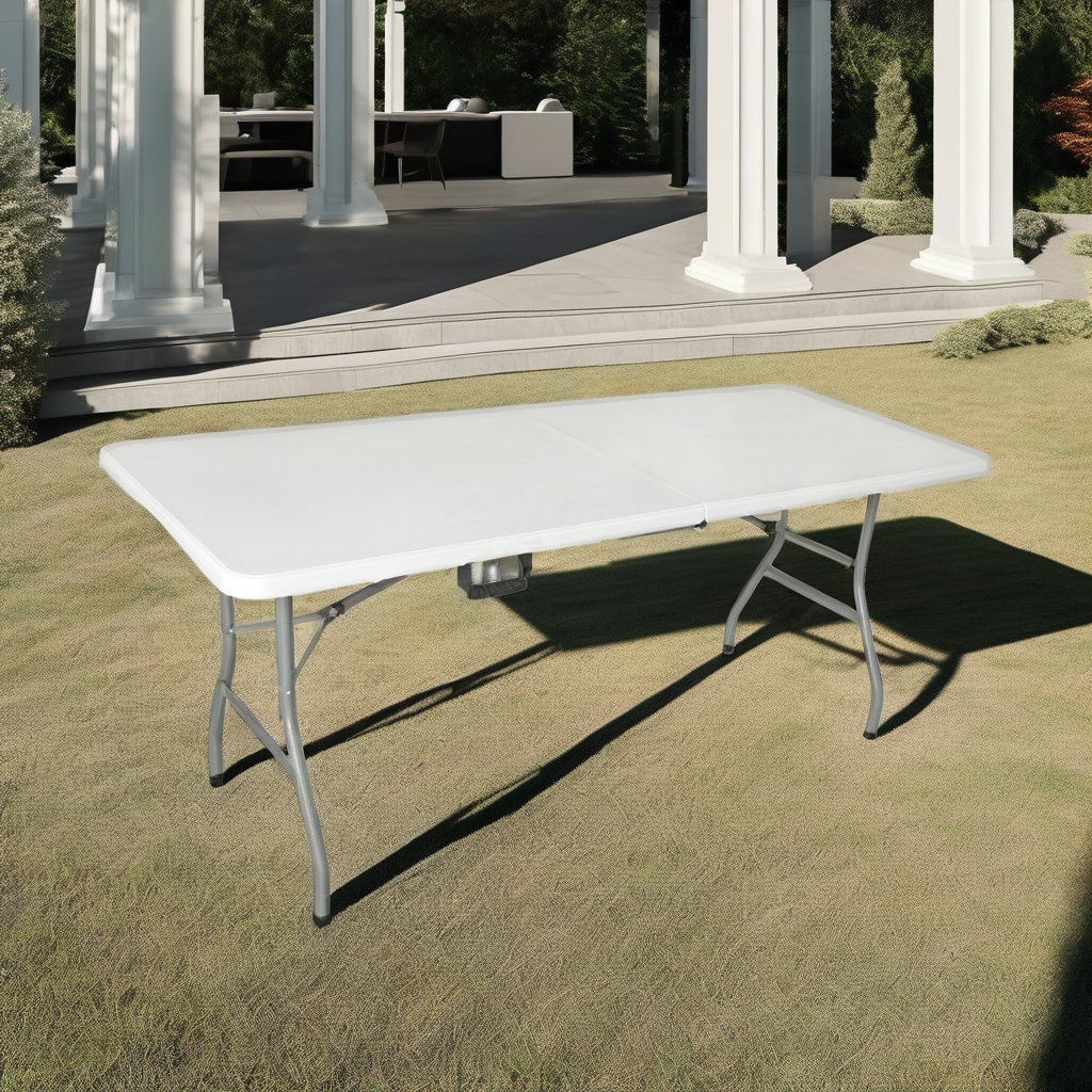 wholesale factory portable picnic outdoor plastic 72inch folding table foldable furniture dining 6ft plastic folding table1 